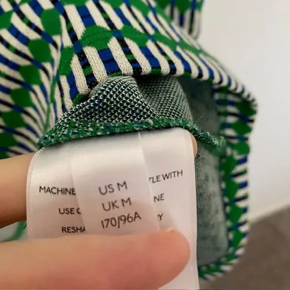 Anthropologie Maeve Dress A-Line Back Zip Sleeveless Jacquard Knit Women Medium - Picture 5 of 16